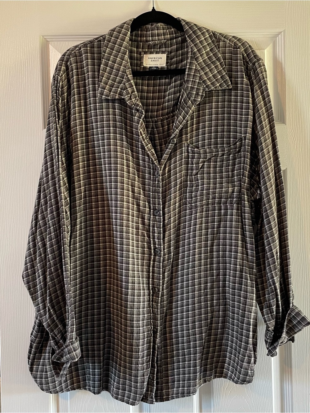 American eagle plaid button up